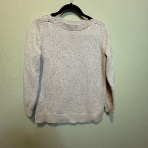 LOFT Cream Crew Neck Sweater